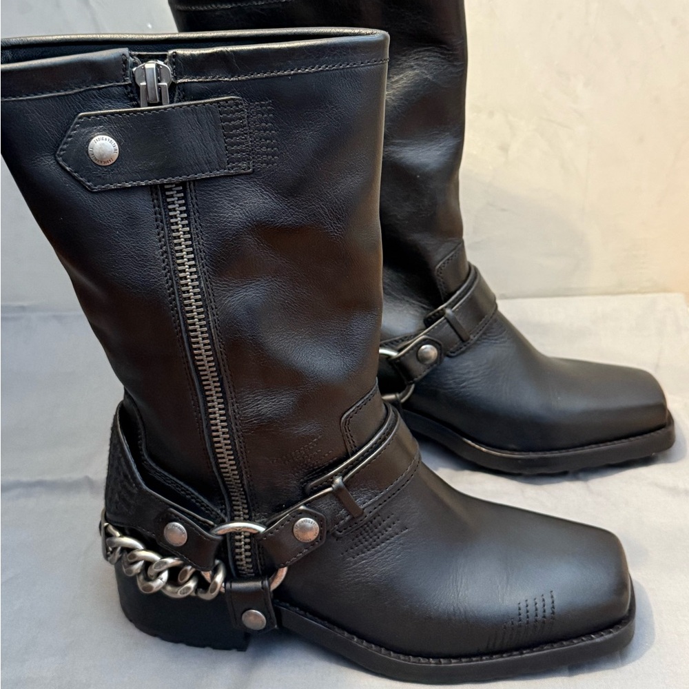 Zadig & Voltaire Black Combat Boots